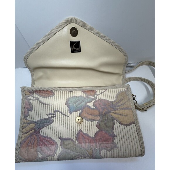 Vintage Fiona Made In Italy Floral Quilted Clutch Shoulder Bag - Picture 4 of 6